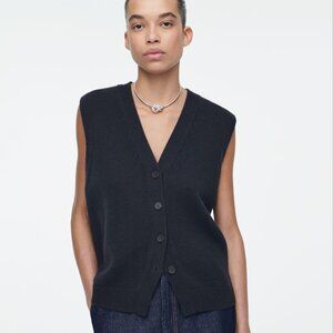 COS knitted cashmere sweater-vest - Navy - Size XS - New with tags